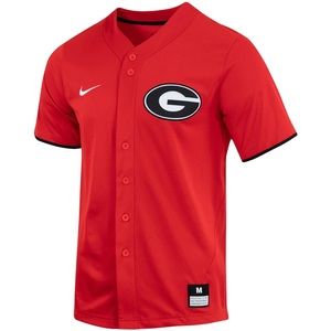 Georgia Bulldogs Nike Full-Button Baseball Jersey - Medium
